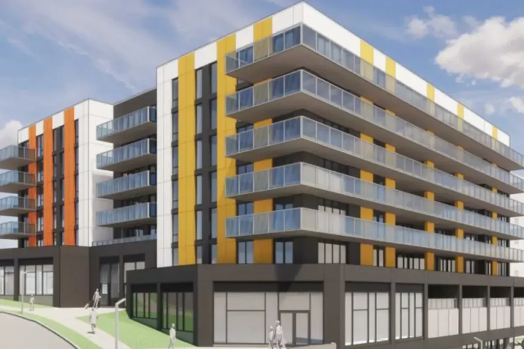 Port West mixed use residential and commercial development rendering in Halifax