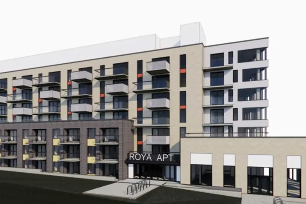 Roya development rendering at Main Avenue and Titus Street in Fairview Halifax